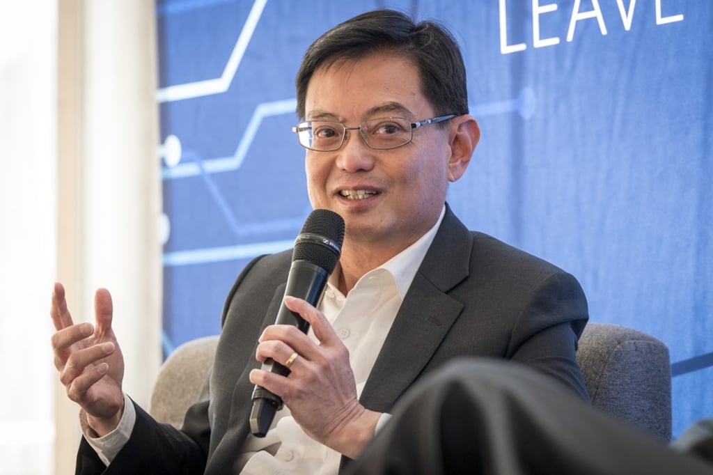 Heng Swee Keat, Singapore's finance minister, speaks during the Bridge Forum conference in San Francisco, California. Photo: Bloomberg