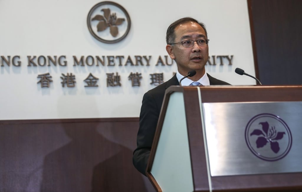 Eddie Yue Wai-man speaks to the media on his first day as the Chief Executive of the Hong Kong Monetary Authority (HKMA) on 2 October 2019. Photo: Xiaomei Chen