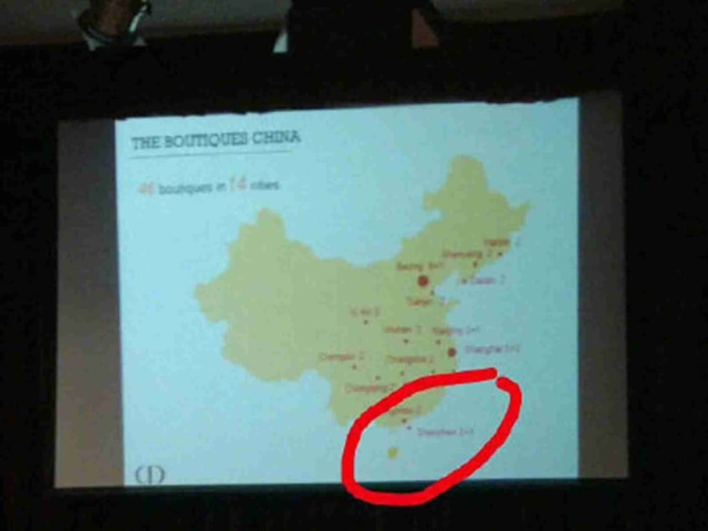 Christian Dior found itself in hot water after it used a map of China that did not include Taiwan. Photo: Handout Christian Dior found itself in hot water after it used a map of China that did not include Taiwan. Photo: Handout