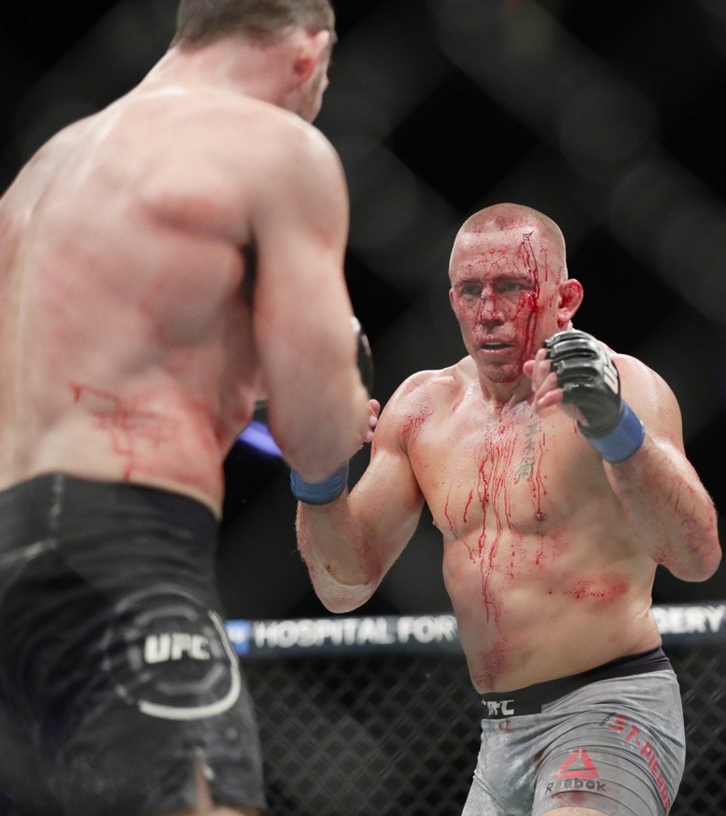 Georges St-Pierre last fought Michael Bisping back in 2017. Photo: AP