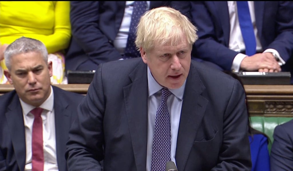 Britain's Prime Minister Boris Johnson speaks at the House of Commons. Photo: Reuters Britain's Prime Minister Boris Johnson speaks at the House of Commons. Photo: Reuters