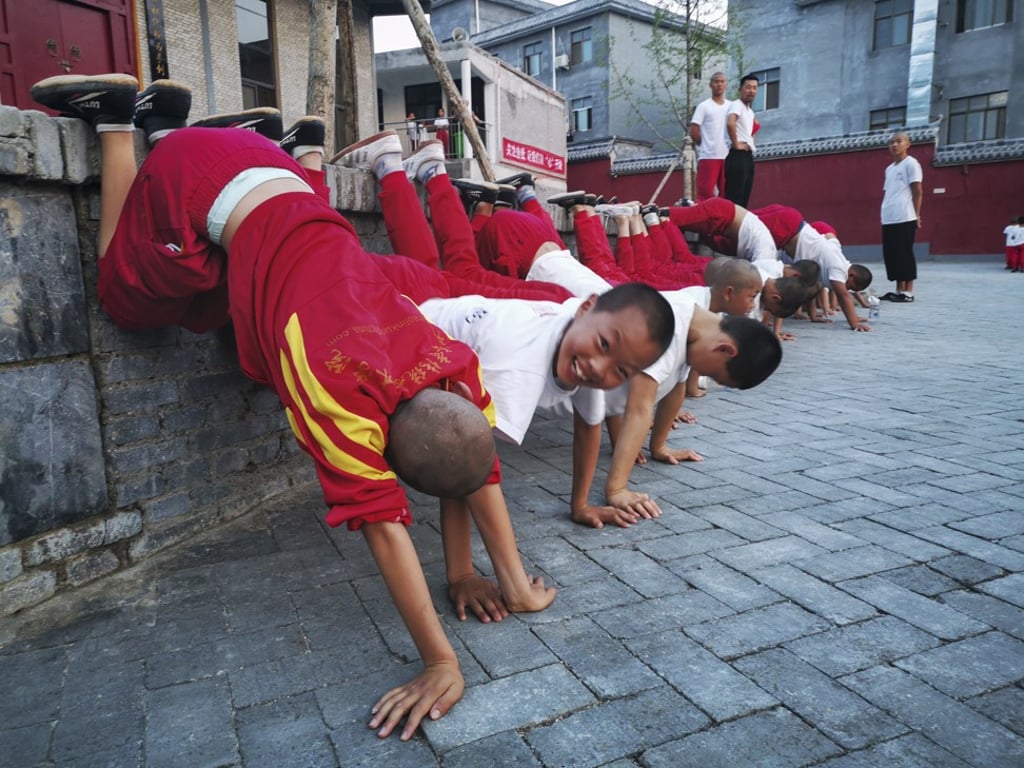 Kung fu students train in Dengfeng. Photo: Will Wain-Williams Kung fu students train in Dengfeng. Photo: Will Wain-Williams