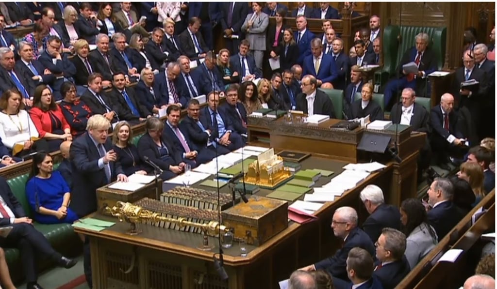 Britain's Prime Minister Boris Johnson makes a statement in the House of Commons. Photo: AFP