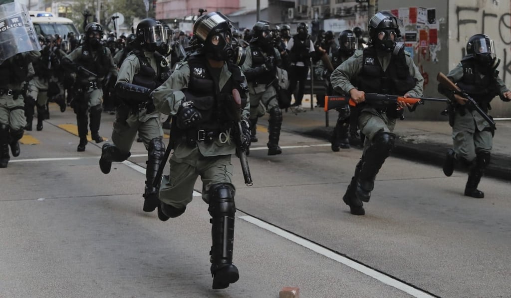 The counsel for the police group argues release of the electors’ details puts officers and their families in a highly vulnerable position amid the ongoing anti-government protests. Photo: AP