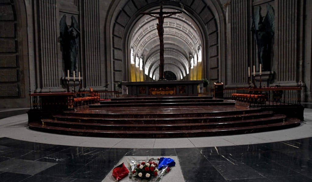 (FILES) This file photo taken on July 03, 2018 shows The grave of Spain's former dictator General Francisco Franco in San Lorenzo del Escorial, near Madrid. Photo: AFP