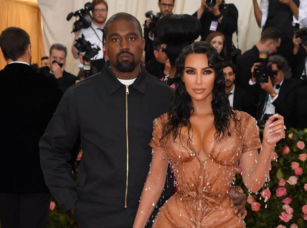 Kim Kardashian and husband Kanye West, arriving at this year’s Met Gala in typically jarring styles. Photo: AFP