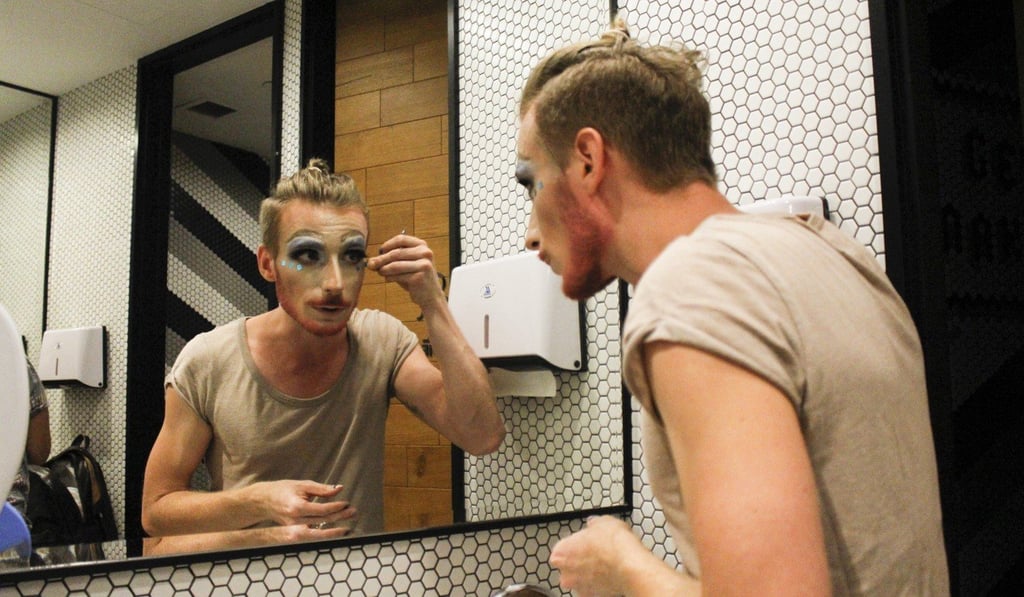 Zsoka puts on make-up in Hong Kong. Photo: Snow Xia Zsoka puts on make-up in Hong Kong. Photo: Snow Xia