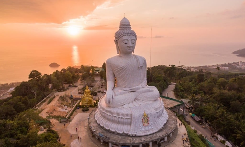 A visit to the Phuket Big Buddha is particularly dramatic at sunset.
