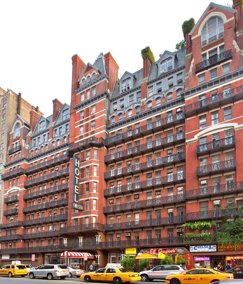 New York’s legendary Hotel Chelsea, in Manhattan. Photo: Alamy New York’s legendary Hotel Chelsea, in Manhattan. Photo: Alamy