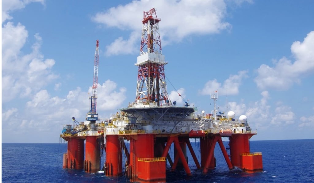 The Japanese oil rig, Hakuryu 5, is reported to have completed its drilling mission near Vanguard Bank earlier this week. Photo: Japan Drilling Co The Japanese oil rig, Hakuryu 5, is reported to have completed its drilling mission near Vanguard Bank earlier this week. Photo: Japan Drilling Co