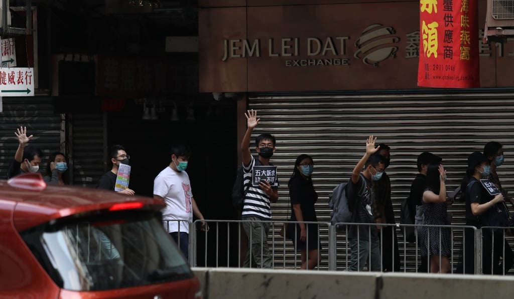 The march in North Point. Photo: Nora Tam