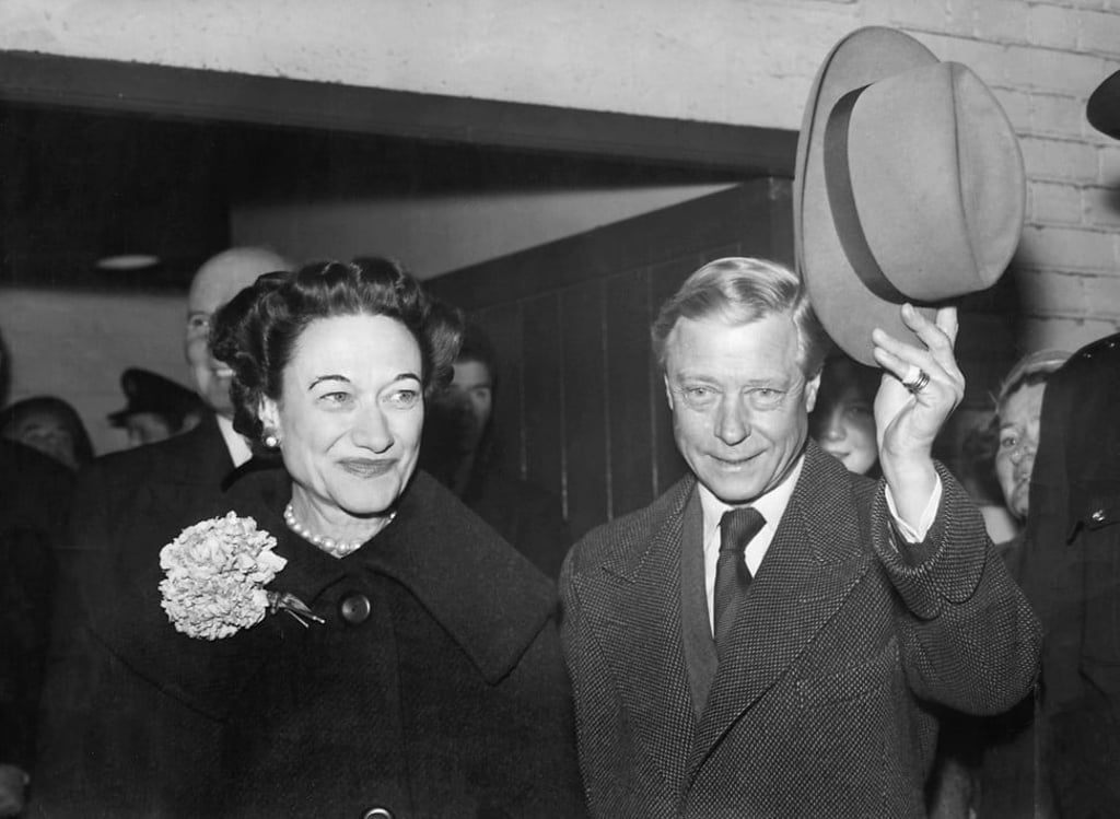 The Duke of Windsor arrived with the Duchess at Victoria Station, London, from Paris, on November 13, 1956. The Duke, who was the eldest son of King George V, ascended the throne as King Edward VIII in January 1936 and abdicated in December 1936. Six month later he married Mrs Wallis Warfield (formerly Simpson). Photo: Reuters