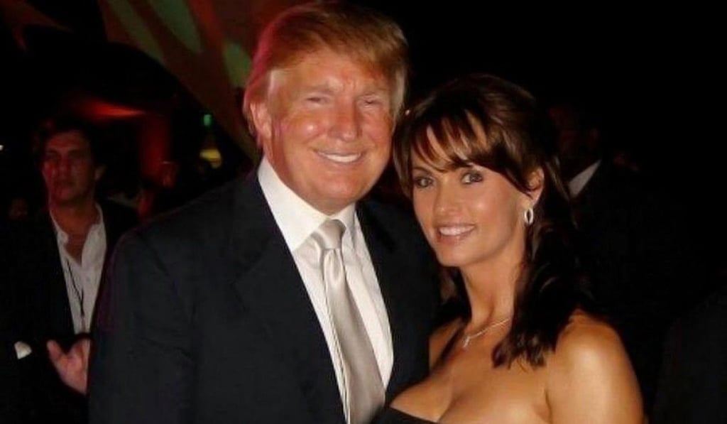 Karen McDougal with Donald Trump in an image she posted to Twitter in 2015, but later deleted. Photo: Twitter