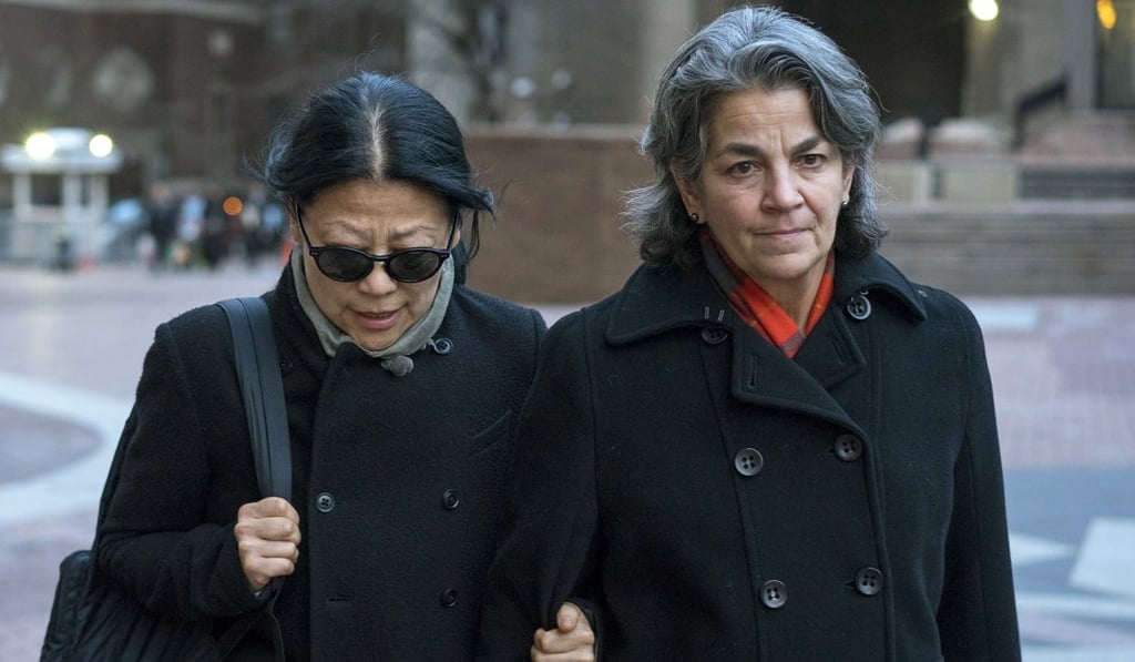Sheri Yan, left, pictured outside court in New York in 2016. Photo: AP
