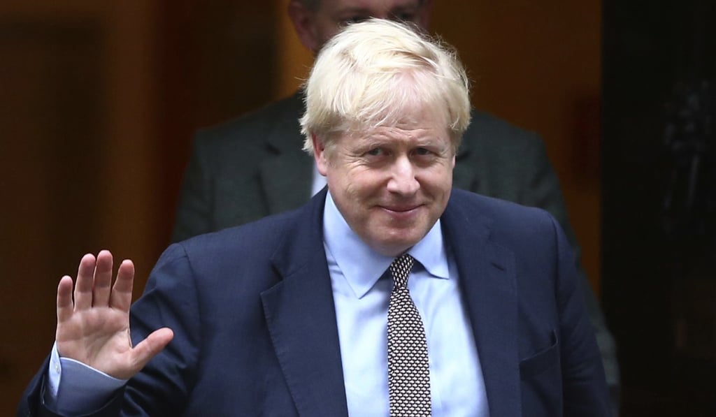 Britain's Prime Minister Boris Johnson leaves 10 Downing Street, on his way to parliament on Thursday. Photo: PA via AP