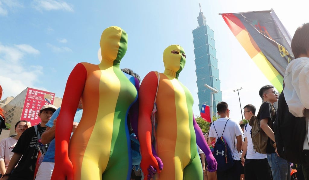 There was plenty of colour on show on the streets of Taipei. Photo: EPA-EFE There was plenty of colour on show on the streets of Taipei. Photo: EPA-EFE