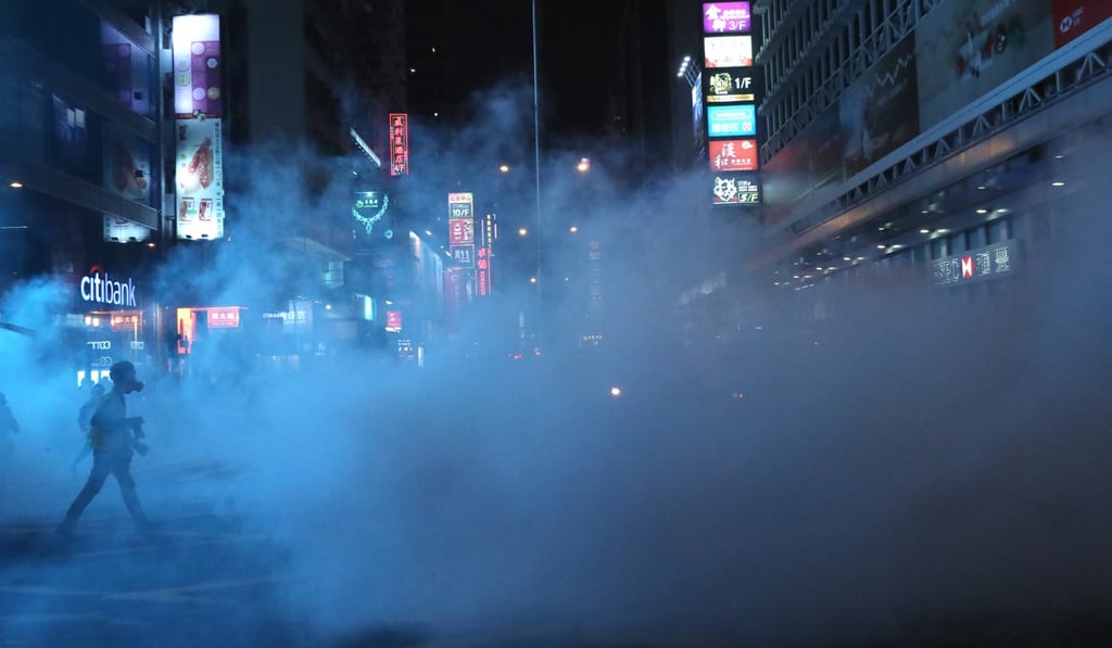 Tear gas and non-lethal rounds were used by police during Sunday’s clashes. Photo: Sam Tsang Tear gas and non-lethal rounds were used by police during Sunday’s clashes. Photo: Sam Tsang