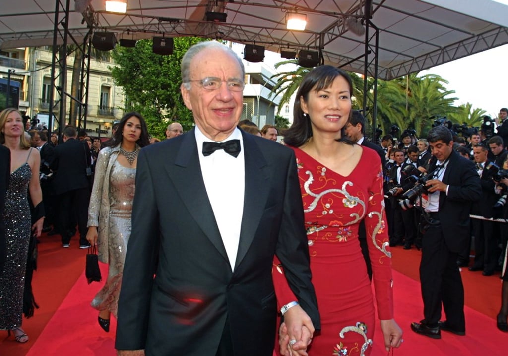 Rupert Murdoch and his ex-wife Wendi Deng Murdoch, in 2001. Photo: AFP