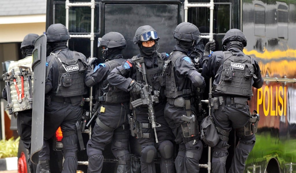 Indonesia’s elite anti-terror police unit Densus 88 during a training exercise in 2010. Photo: AFP