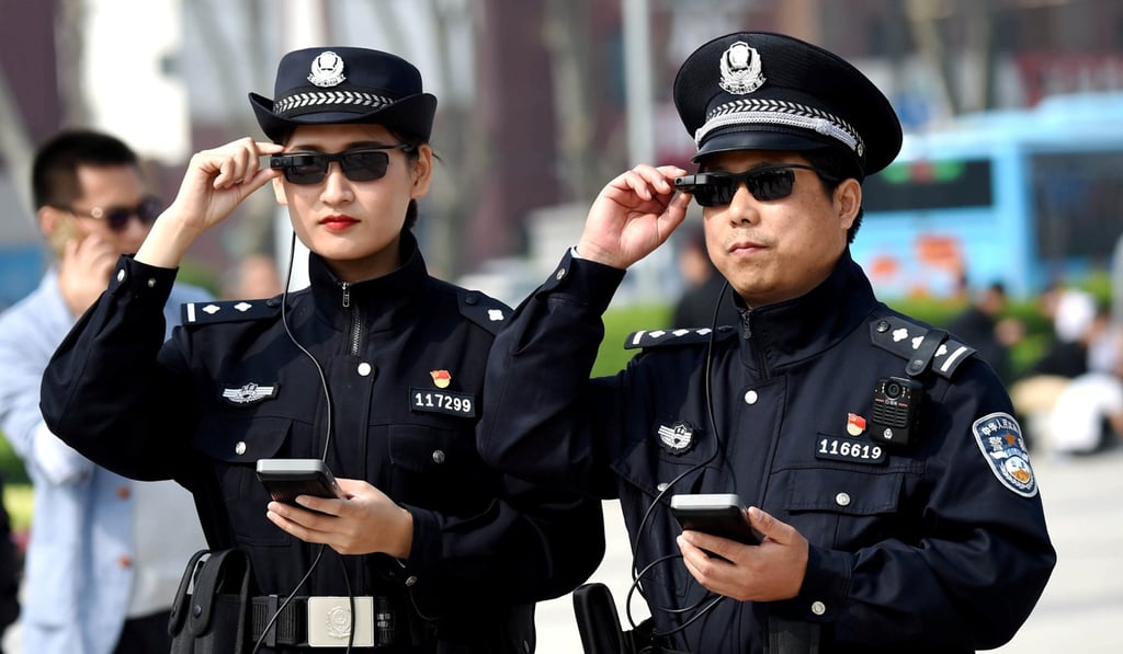 Police officers wearing AI-powered smart glasses in Luoyang, Henan province, in central China. Photo: Reuters