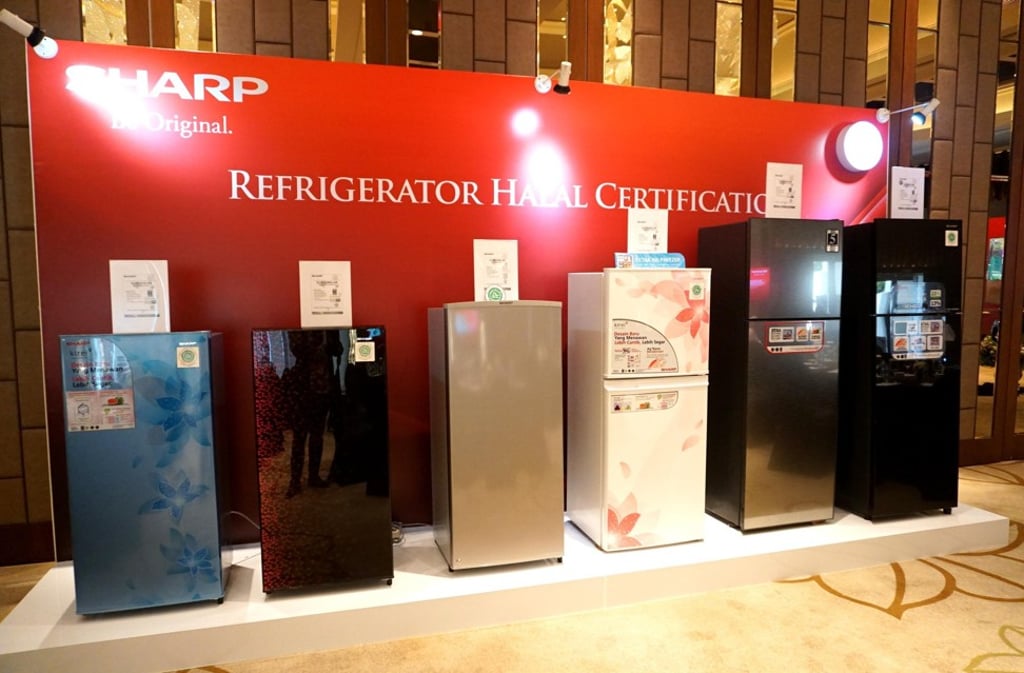 A selection of Sharp’s halal fridges.