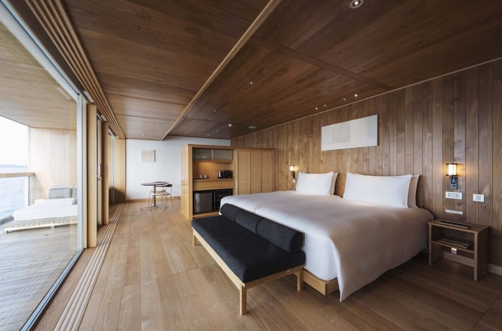 A boat trip on guntû to Japan is a cross between a traditional ryokan and a yacht, and one stop is Naoshima, home to artist Yayoi Kusama’s famous dotted pumpkins.