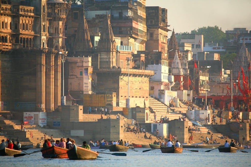 The holy city of Kashi, also known as Varanasi or Benares, on the River Ganges in India, where Hindus go in their thousands to die each year. Photo: Alamy