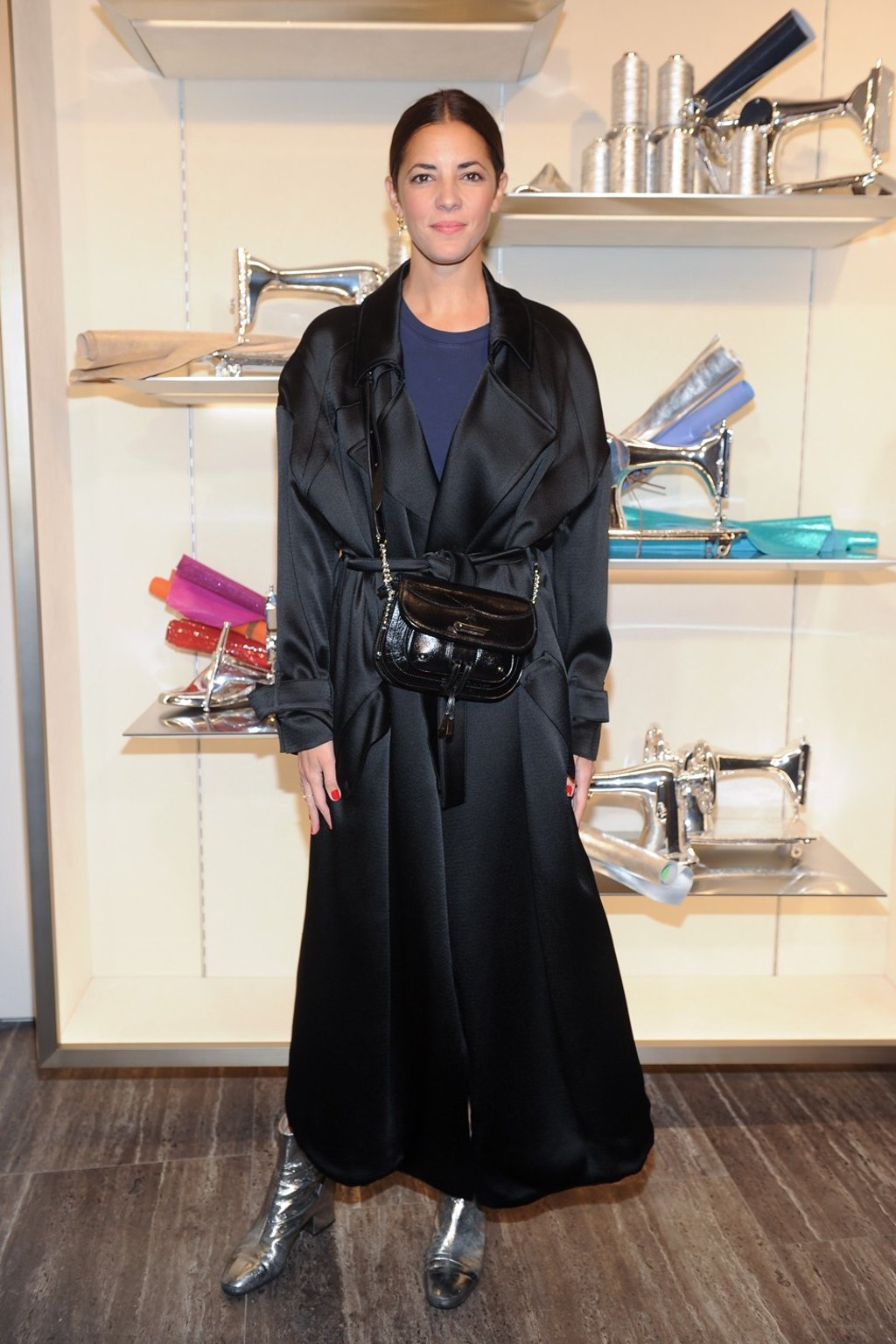 Emilie Fouilloux joins other celebrities at the Tod’s Studio opening in Milan, Italy.