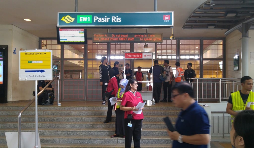 An MRT station in Singapore. Lui was the city state’s transport chief. Photo: Clifford Lee