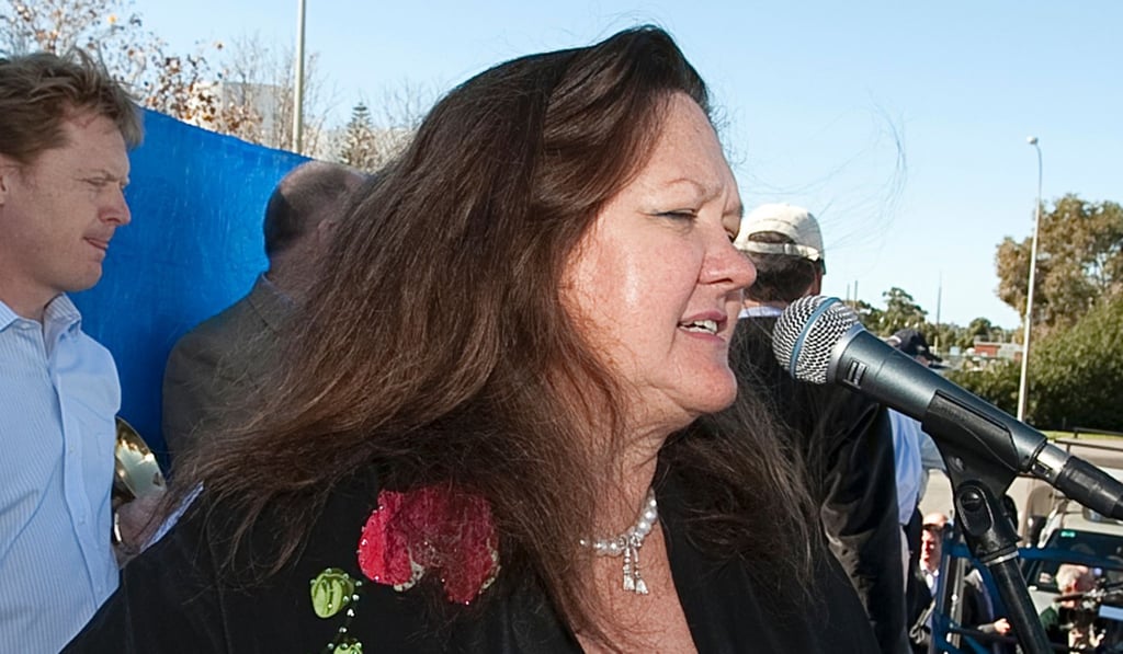 Rinehart is worth US$17.9 billion on the Bloomberg Billionaires Index. Photo: AFP