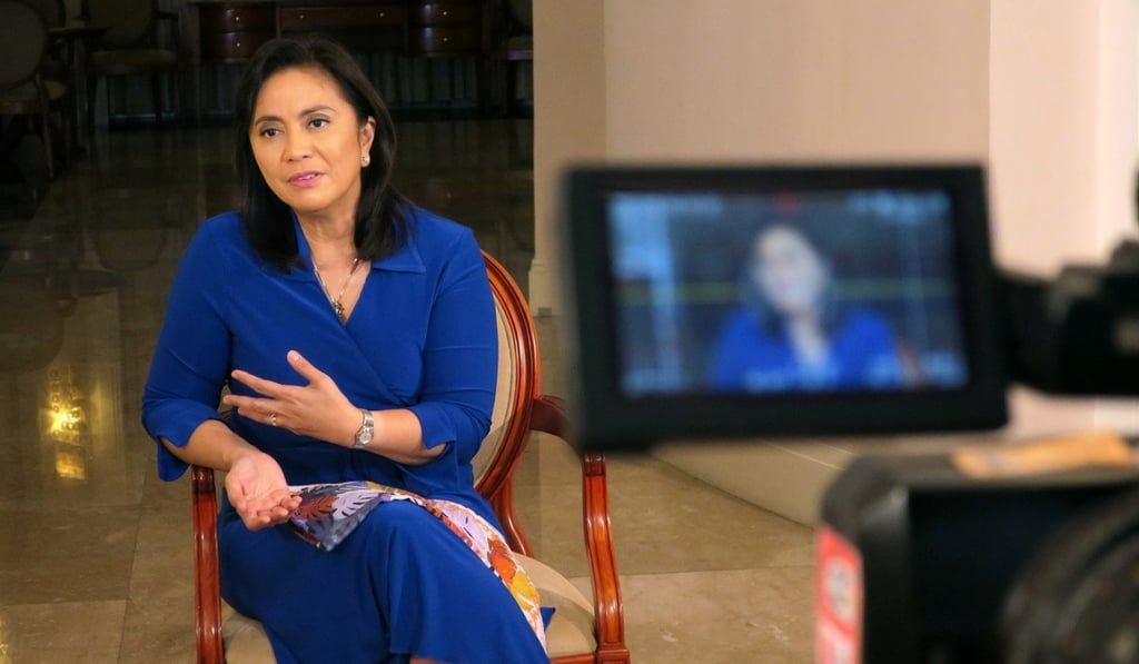 Philippine Vice-President Maria Leonor ‘Leni’ Robredo speaks during an interview with Reuters on October 23. Photo: Reuters