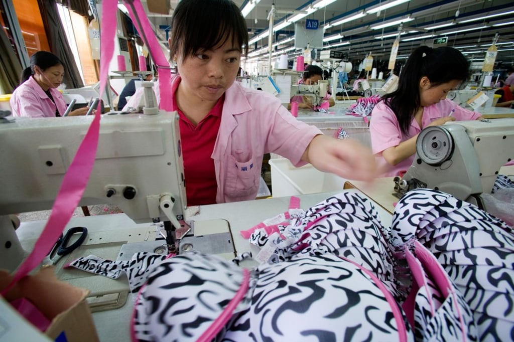 Workers at a southern Chinese bra factory. Photo: Alamy