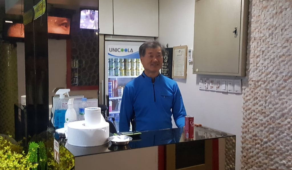 Min Heung-ki, the owner of a noraebang in Seoul, South Korea. Photo: David Lee Min Heung-ki, the owner of a noraebang in Seoul, South Korea. Photo: David Lee