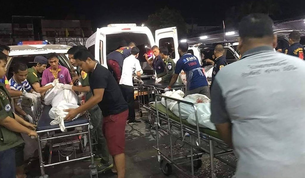 The bodies of people killed in the attacks by suspected Muslim militants in Yala province. Photo: AFP