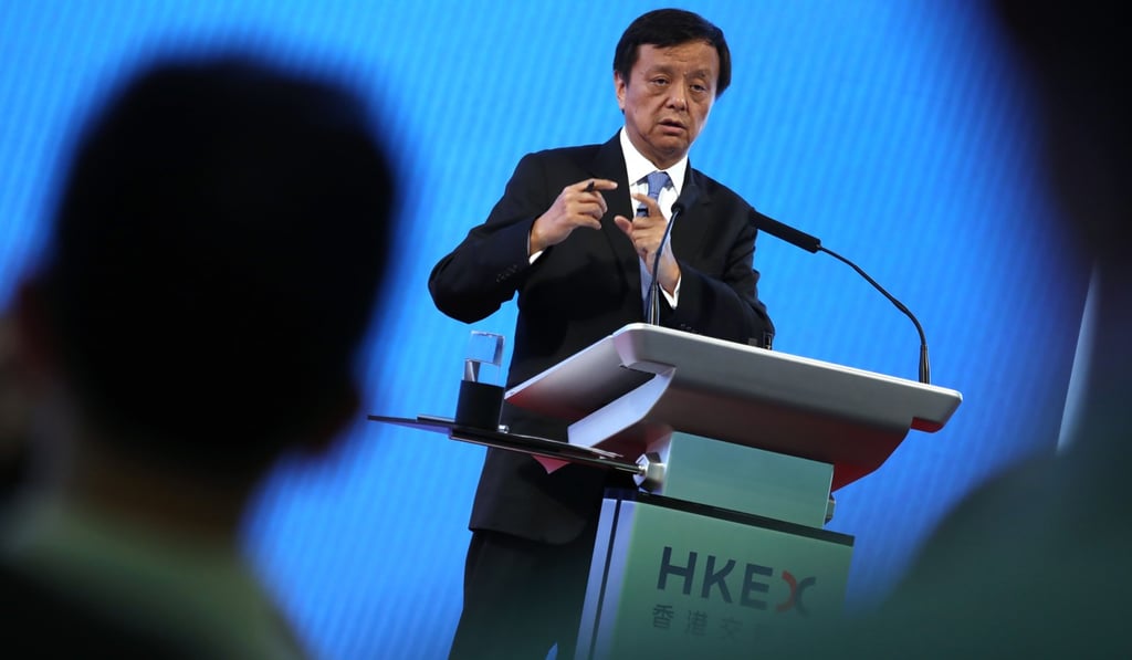 Charles Li Xiaojia, chief executive of Hong Kong Exchanges and Clearing, said the bourse operator had a good nine months despite geopolitical challenges. Photo: Jonathan Wong