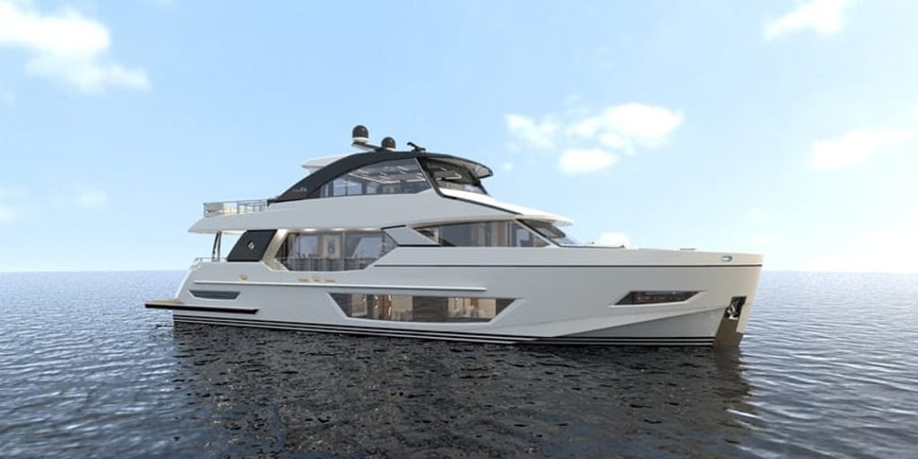 The 84R Open is an 84-foot motoryacht.