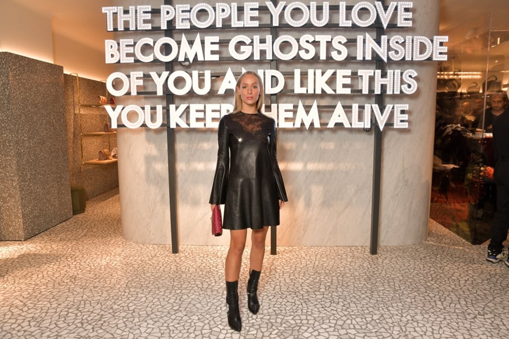 Fashion blogger and photographer Carin Olsson at the Valentino boutique reopening.