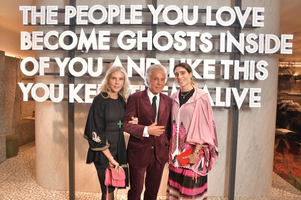 Charlene De Ganay, Giancarlo Giammetti and Laura De Gunzburg at the Valentino Saint-Honoré boutique reopening.