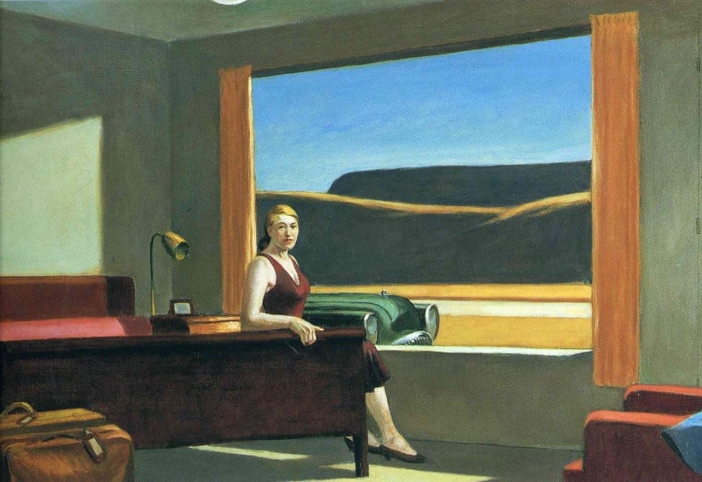 Western Motel (1957), by American artist Edward Hopper.