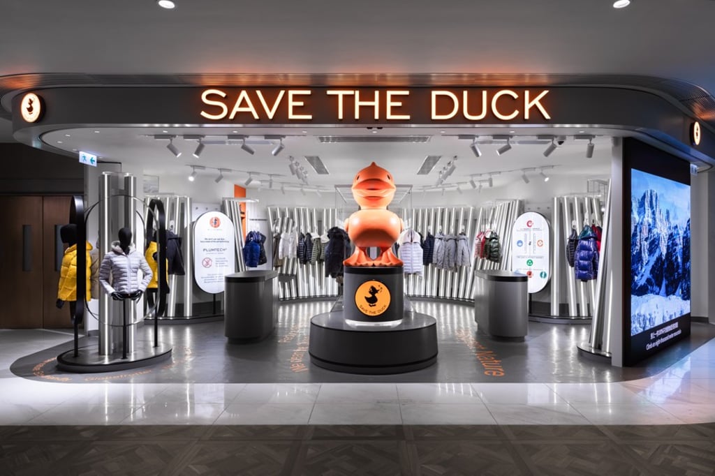 The new Save the Duck boutique located in Hong Kong shopping mall K11 Musea. The new Save the Duck boutique located in Hong Kong shopping mall K11 Musea.