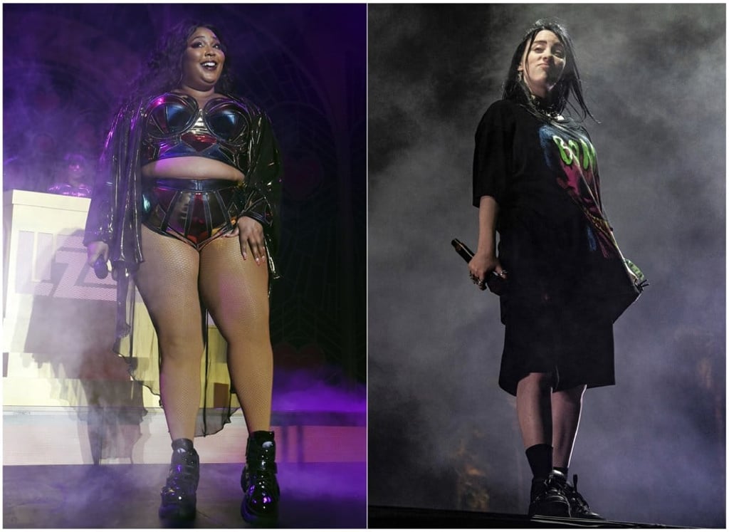 Lizzo, left, and Billie Eilish will perform at the 2019 American Music Awards, airing live from the Microsoft Theater in Los Angeles on November 24. Photo: AP