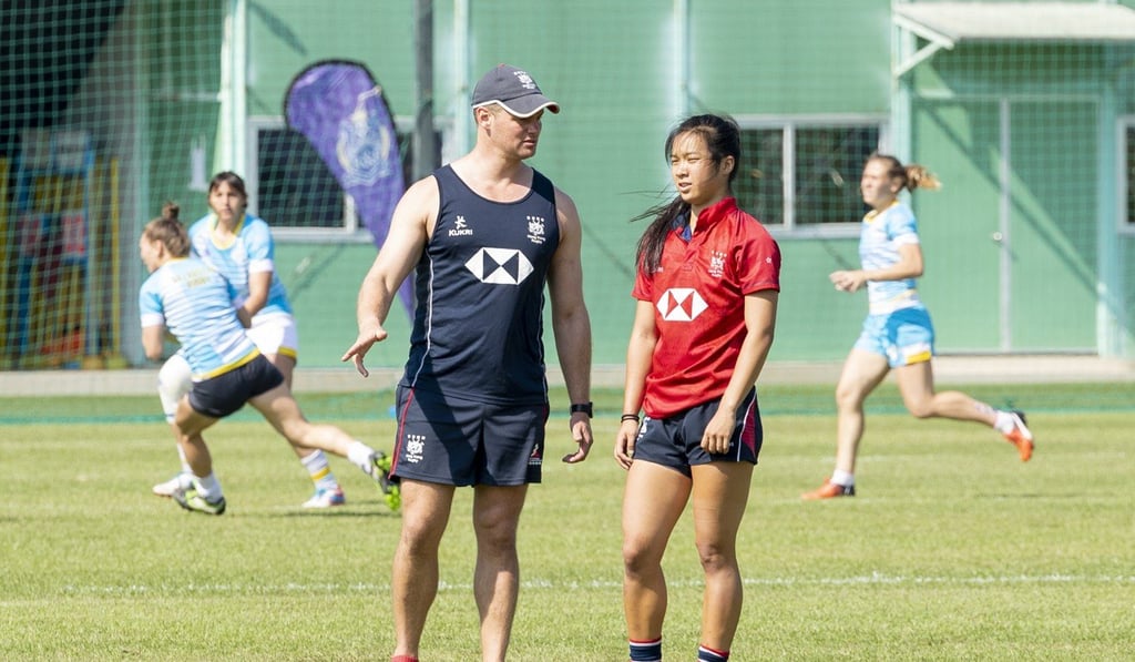 Anna Birkett (right) with coach William Webster.