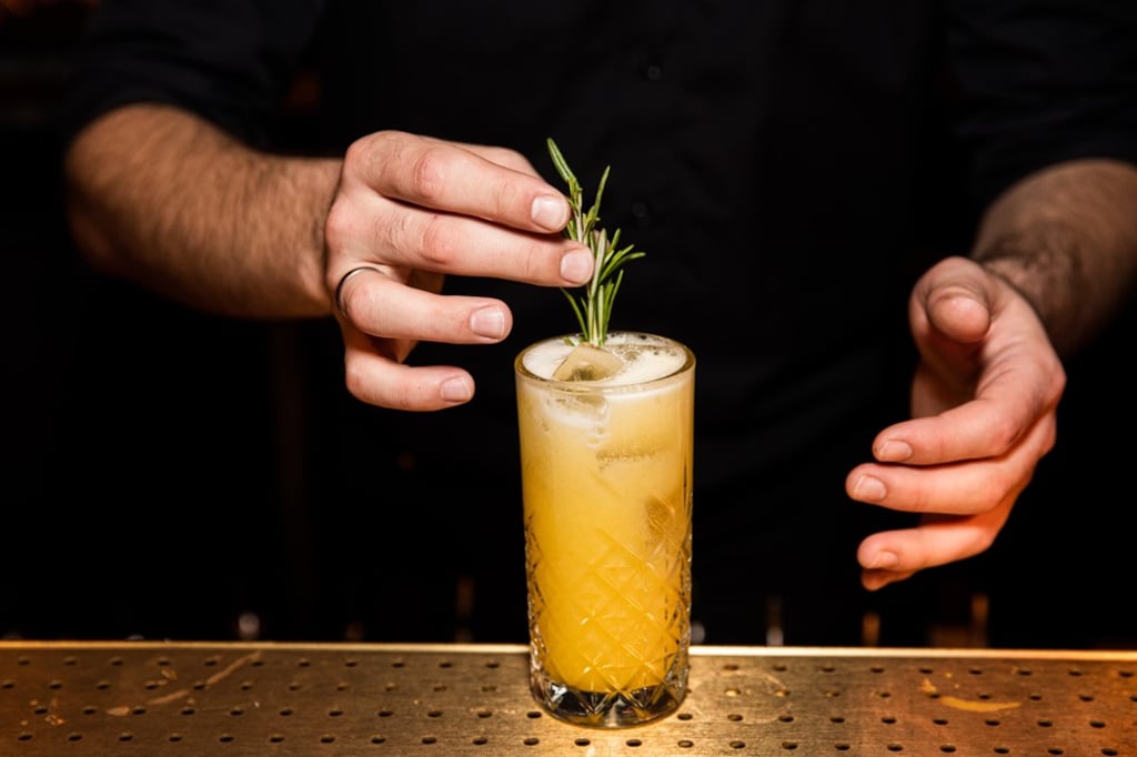 Stairway to Heaven drink at Nolita Social at the Bulgari Hotel in London, England.
