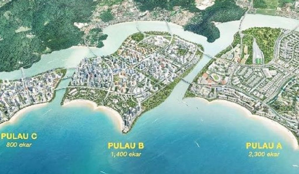 Penang plans to build three artificial islands.