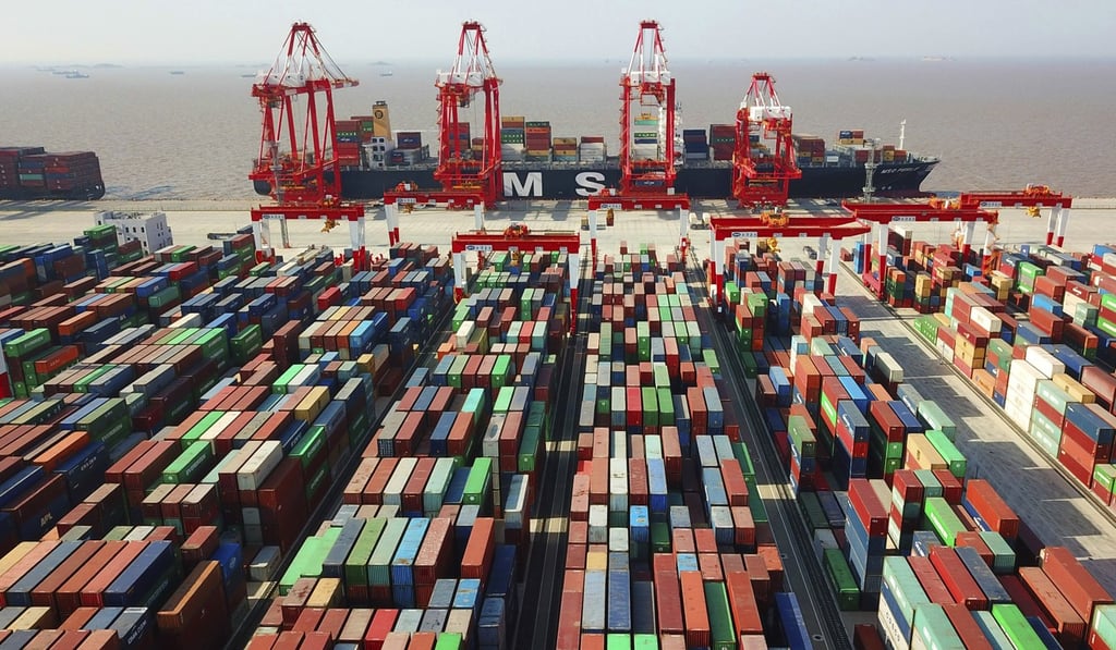 A cargo ship is docked at the Yangshan container port in Shanghai in April 2018. The RCEP aims to liberalise trade between Asean countries and their key regional trading partners. Photo: AP