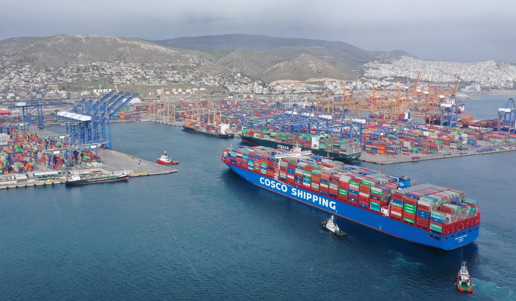 A visit to the port of Piraeus, which is controlled by China’s state-owned Cosco, is on the cards for Xi Jinping during his three-day trip to Greece. Photo: Xinhua