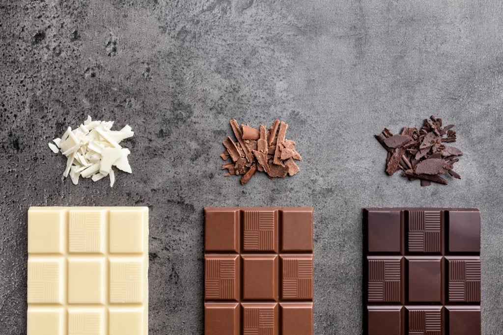 The delicious and sweet variety of chocolate, from white to milk to dark. The delicious and sweet variety of chocolate, from white to milk to dark.