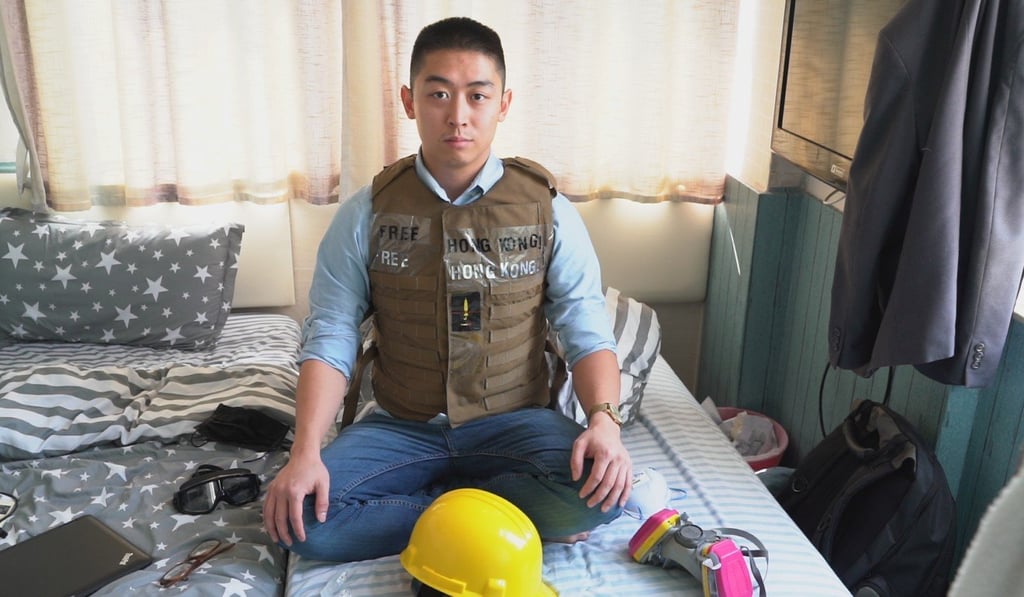 Ben Song, 26, from Arlington, Texas, came to Hong Kong to join the movement. Photo: Albert Han