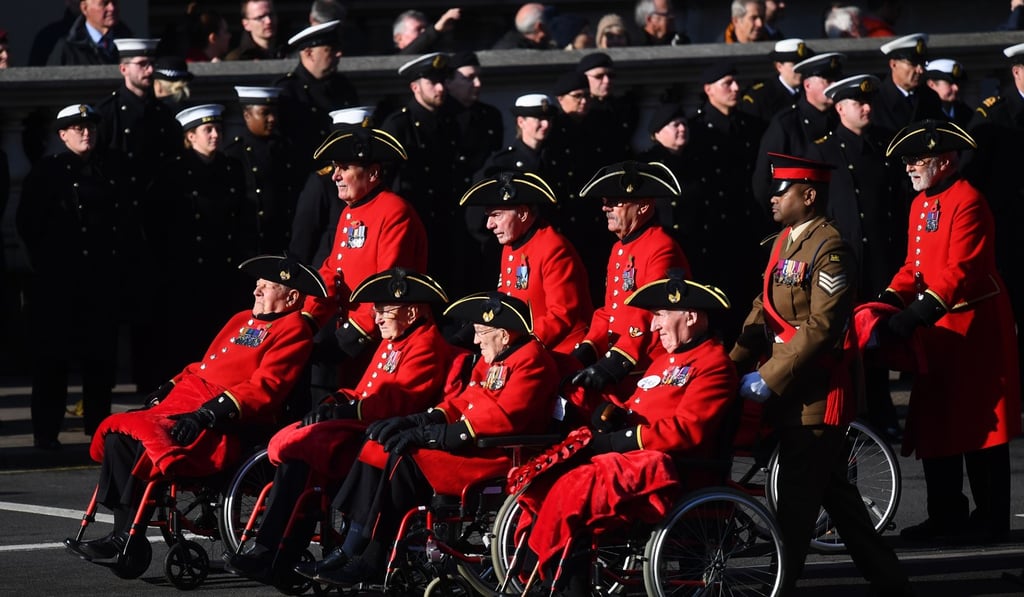 Veterans known as Chelsea Pensioners take part in the service. Photo: DPA