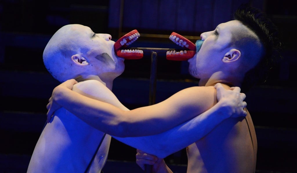 Deviant servants become the masters of the house in the Japanese play, Nuhikun, which combines elements of surrealism, dreamwork and Brecht-like theatrics of defamiliarisation. Deviant servants become the masters of the house in the Japanese play, Nuhikun, which combines elements of surrealism, dreamwork and Brecht-like theatrics of defamiliarisation.